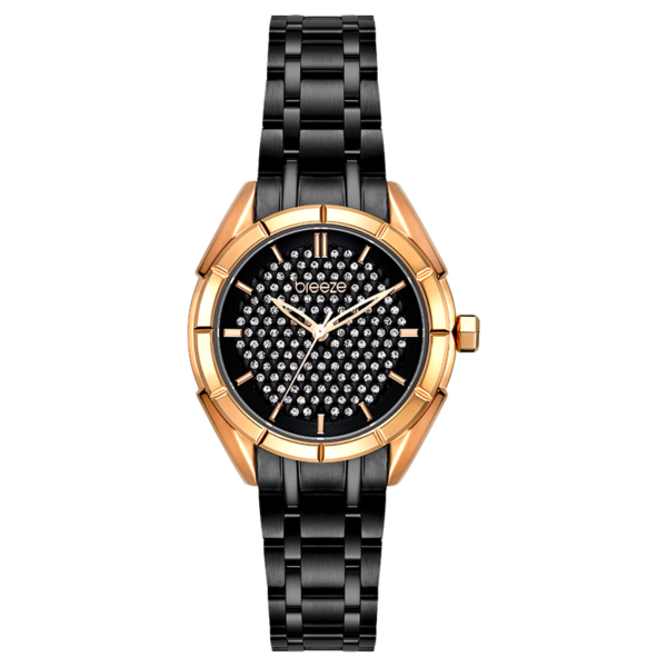 thumb 4 | BREEZE Gemstonia Crystals Black Stainless Steel Bracelet