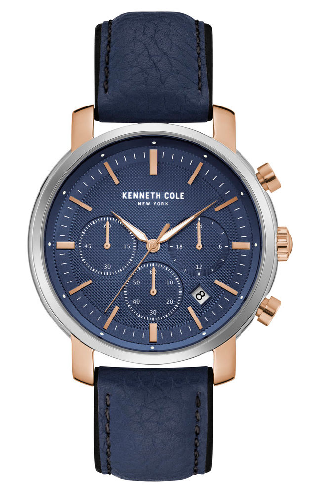 thumb 742 | KENNETH COLE NEW YORK CHRONO Blue Leather Strap
