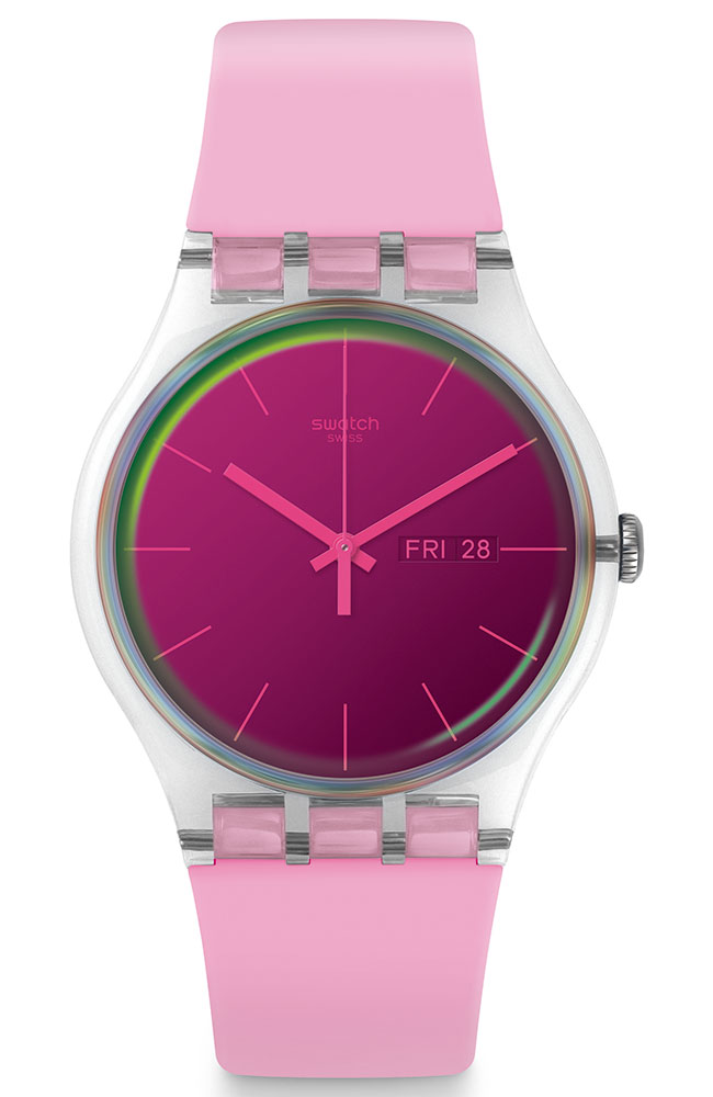 thumb 42 | SWATCH NEW GENT TRANSFORMATION POLAROSE Pink Silicone Strap