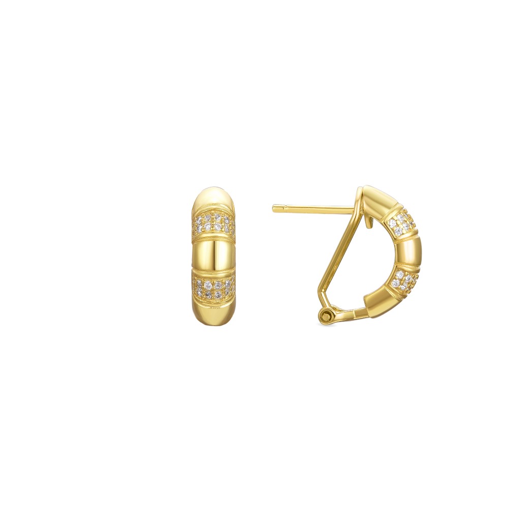 167882 | LUXENTER QARAIM Gold Plated Silver Earrings with Zircon