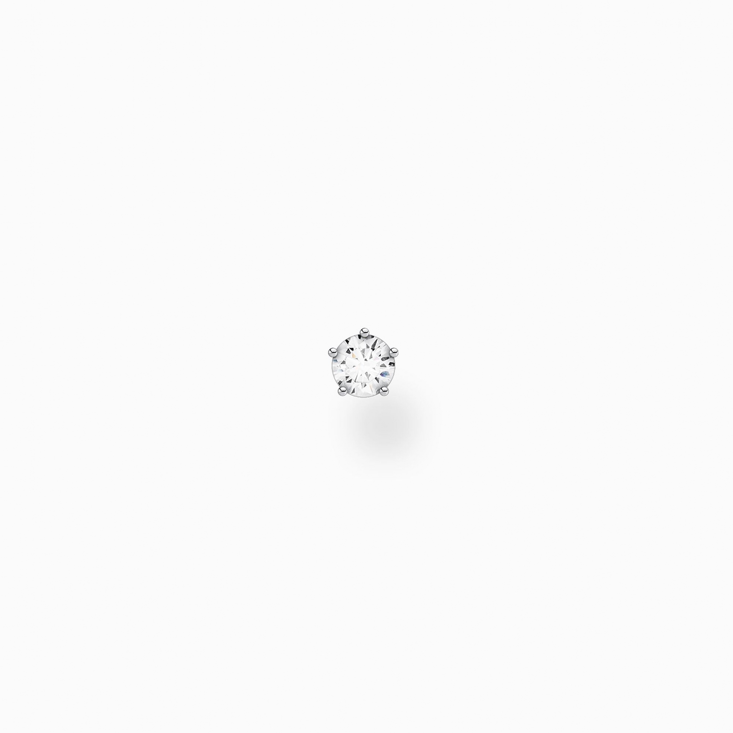 H2147 051 14 1 1 | THOMAS SABO Silver Single Ear Stud White Stone Small