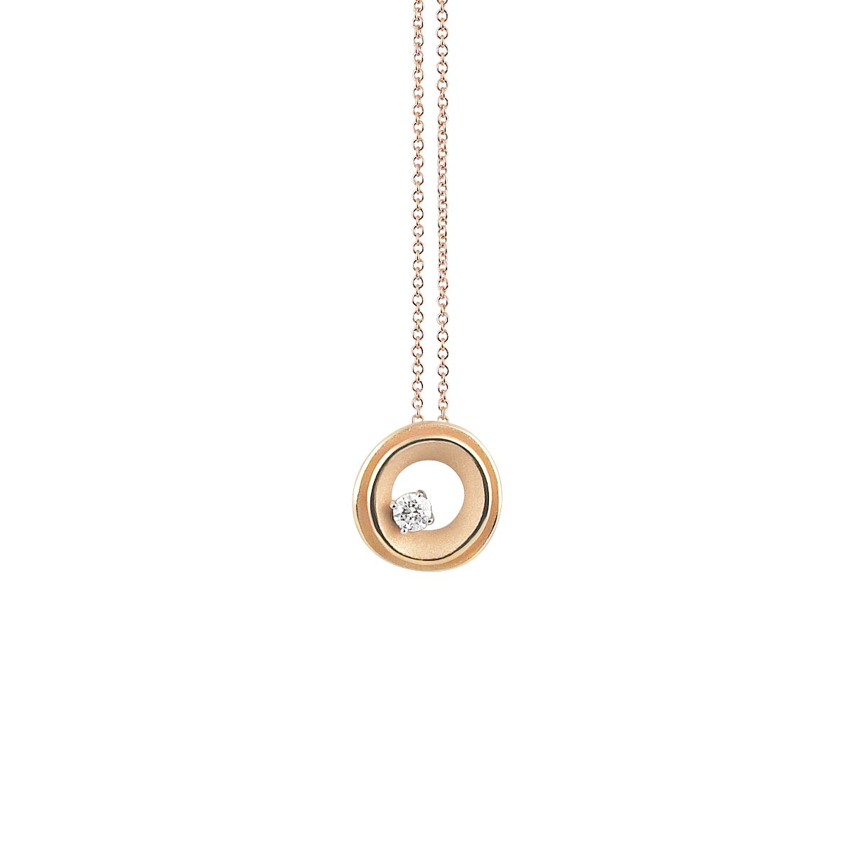 GPE2427J | ANNAMARIA CAMMILLI MY WAY COLLECTION Necklace in 18K Orange Apricot Gold With a Diamond