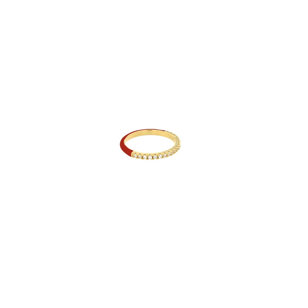 VERITA Ring in Silver 925 with Red Enamel and Zircon 10127022 10127023 10127024 10127025 10127026 | VERITA Ring in Silver 925 with Red Enamel and Zircon