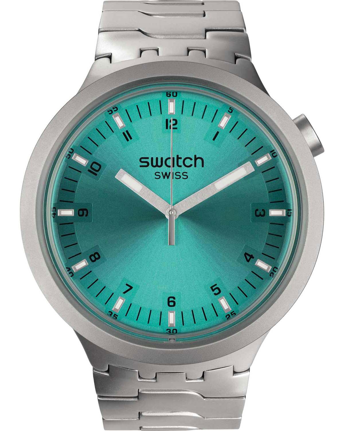 SB07S100G 1 | SWATCH BIG BOLD IRONY AQUA SHIMMER Stainless Steel Bracelet