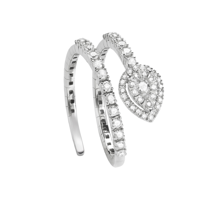 20067387 | SALVINI RING PRECIUS LOOP 18K White Gold with Diamonds
