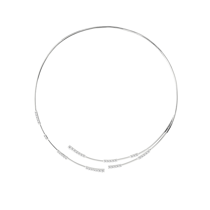 SALVINI NASTRO NECKLACE 18K White Gold with Diamonds 81077353 | SALVINI NASTRO NECKLACE 18K White Gold with Diamonds