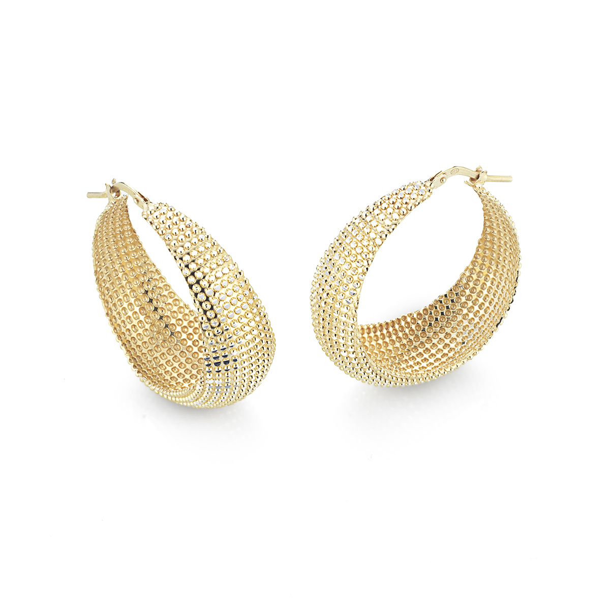 MARCELLO PANE Gold Plated Silver Earrings 994c9950-b0f4-4083-b345-a4b5c8767e82