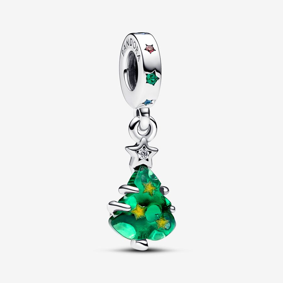 PANDORA MOMENTS Sparkling Christmas Tree Dangle Charm 792983C01 1 | PANDORA MOMENTS Sparkling Christmas Tree Dangle Charm