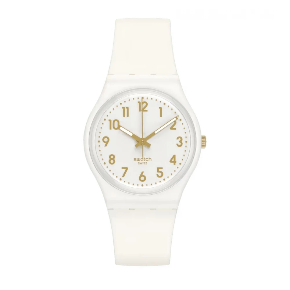 SWATCH WHITE BISHOP White Silicone Strap SO28W106 S14 1 | SWATCH WHITE BISHOP White Silicone Strap