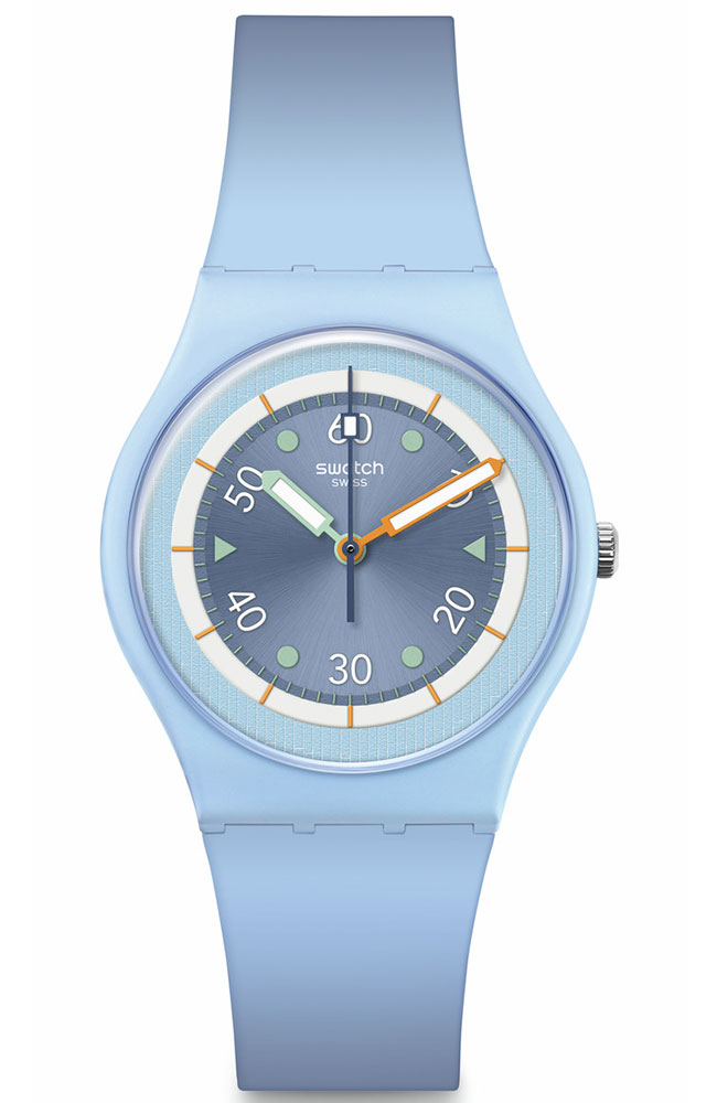 SO31L100 1 | SWATCH POWER OF NATURE FROZEN WATERFALL Blue Silicone Strap