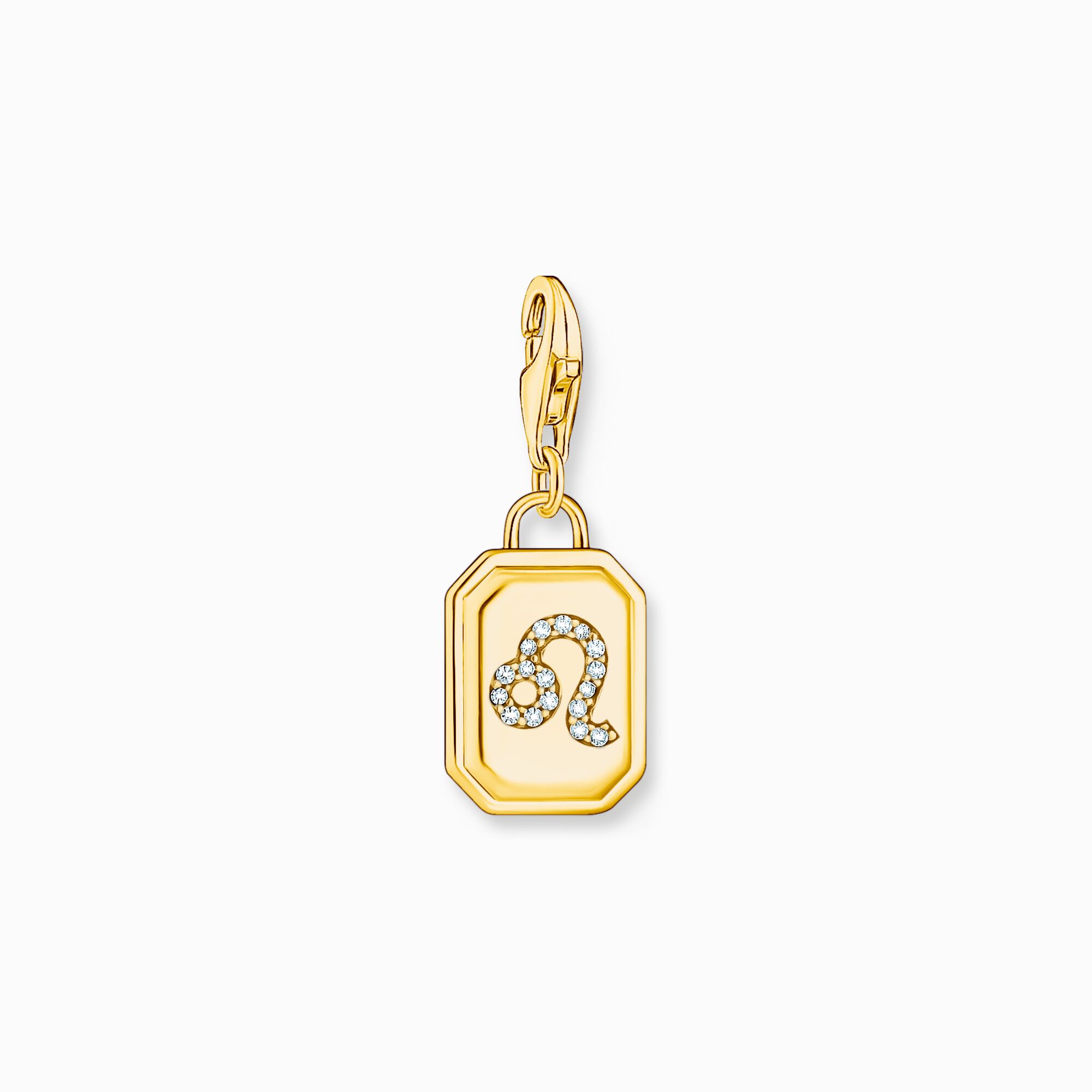 2162 414 39 | THOMAS SABO Gold-Plated Charm Pendant Zodiac Sign Leo with Zirconia