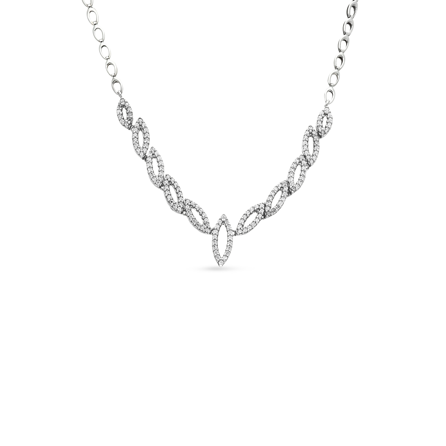 132914 | Necklace in 14K White Gold with Zircon