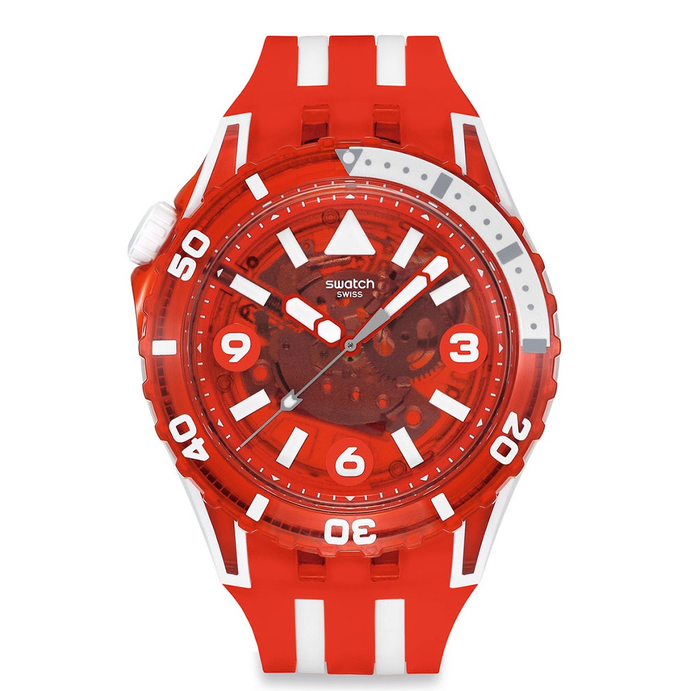 SWATCH LION'S MANE Red Silicone Strap SSCU09R100 | SWATCH LION'S MANE Red Silicone Strap