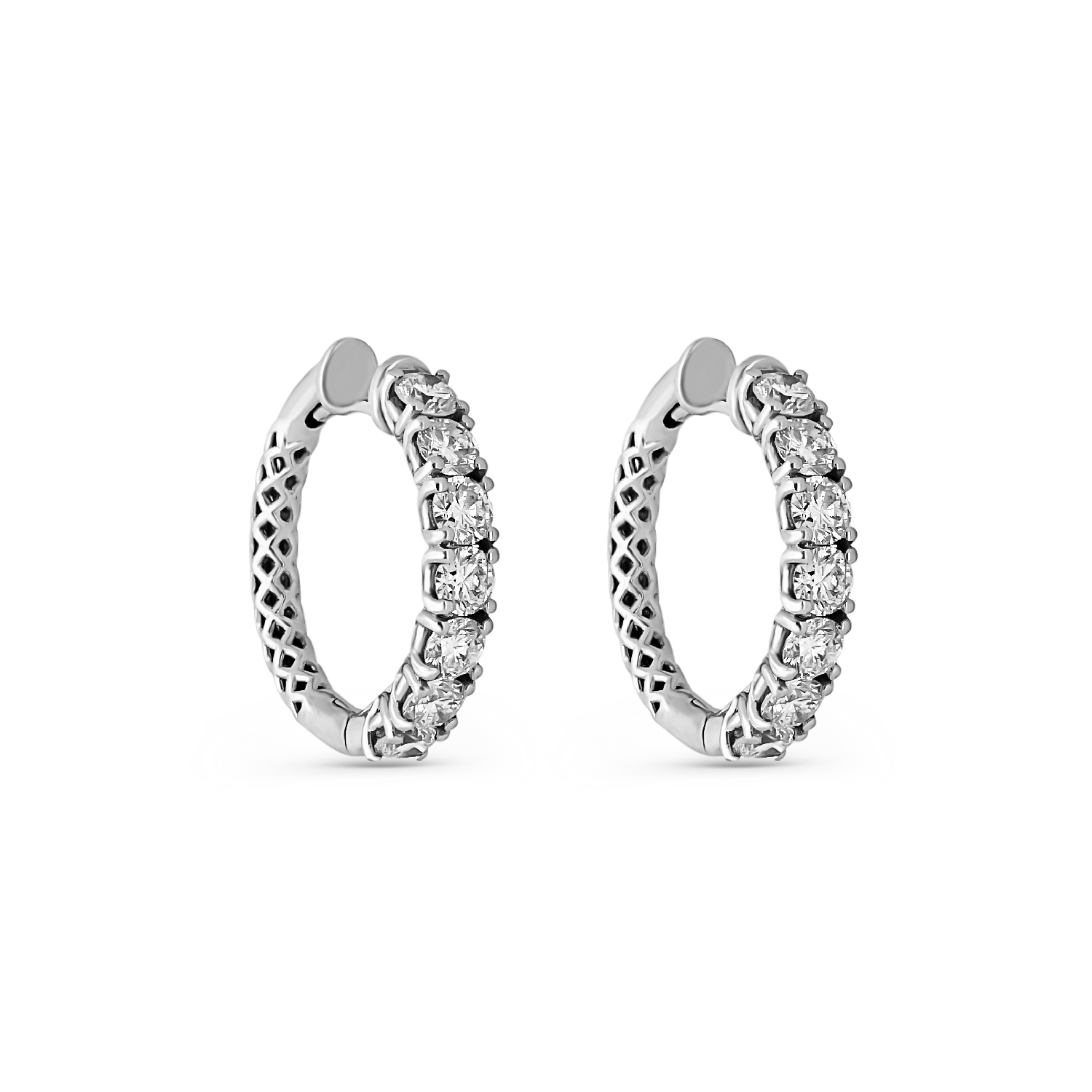 Σκουλαρίκια Κρίκοι σε Λευκό Χρυσό 18Κ με Διαμάντια b694a4ac-c276-405b-a1f9-ae49e28f0771