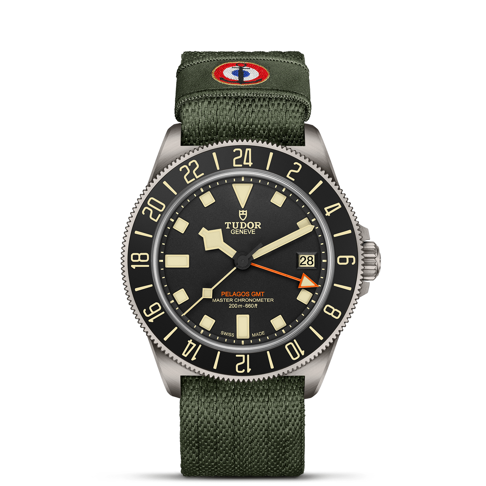 M2542G257NU 0002 | TUDOR PELAGOS FXD GMT 42mm Titanium Case & Green Fabric Strap