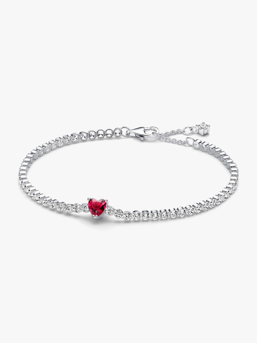 590041C02 16 | PANDORA TIMELESS Red Sparkling Heart Tennis Bracelet
