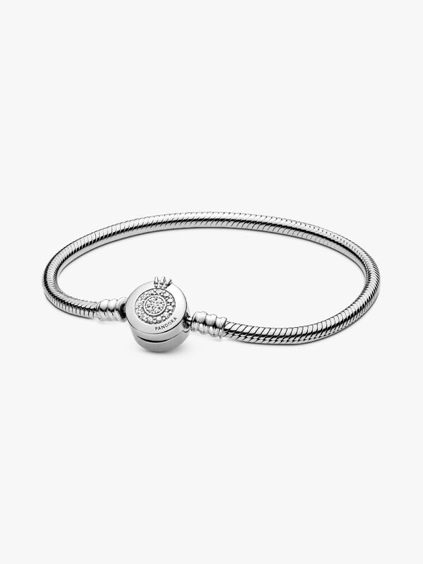 PANDORA MOMENTS Sparkling Crown O Snake Chain Bracelet 599046C01 21 | PANDORA MOMENTS Sparkling Crown O Snake Chain Bracelet