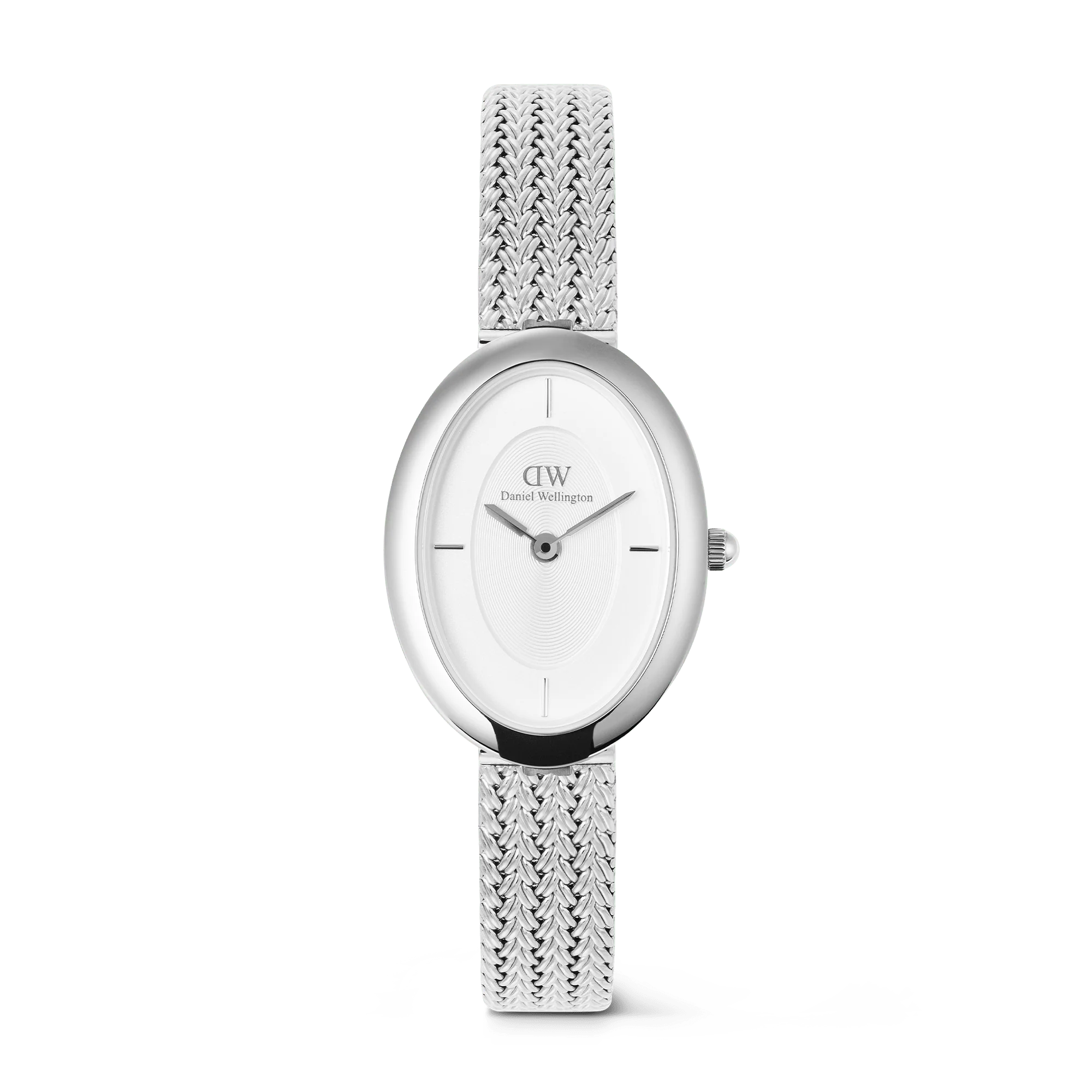 DANIEL WELLINGTON Juliette Braided Mesh White Sunray Silver Stainless Steel Bracelet 2150cc4f-63c2-45e3-9ef6-9858f66e2ae0