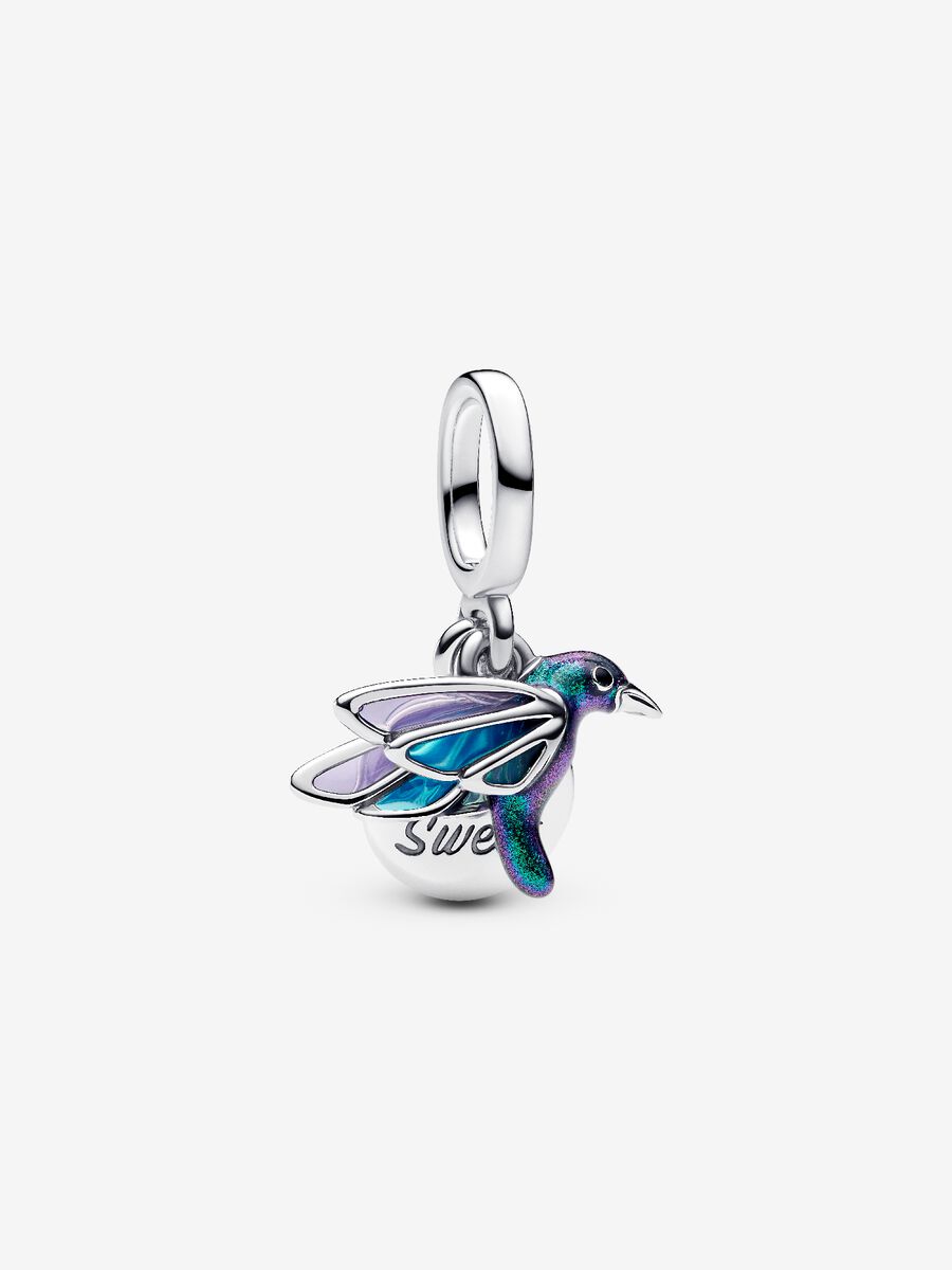 PANDORA MOMENTS Hummingbird Double Dangle Charm 793746C01 | PANDORA MOMENTS Hummingbird Double Dangle Charm