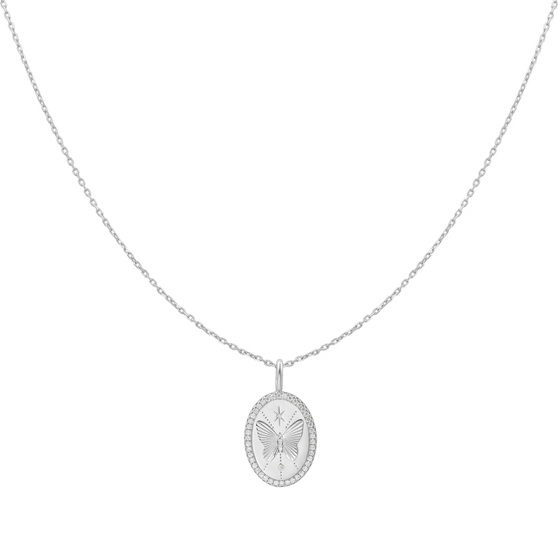 N064 05H | ANIA HAIE Silver Butterfly Pendant Necklace