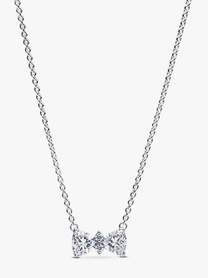 PANDORA TIMELESS Sparkling Bow Necklace 393509C01 45 | PANDORA TIMELESS Sparkling Bow Necklace
